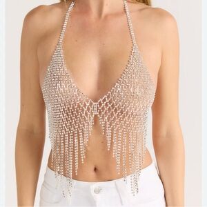 Rhinestone swim top